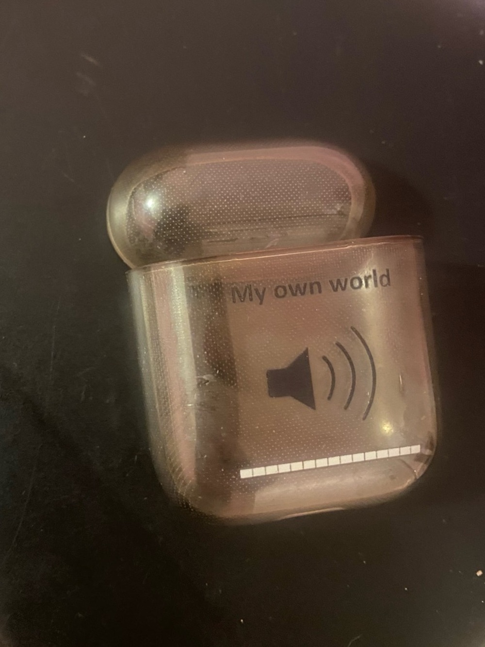 Clear Protective AirPods Case with 'My own world' Design